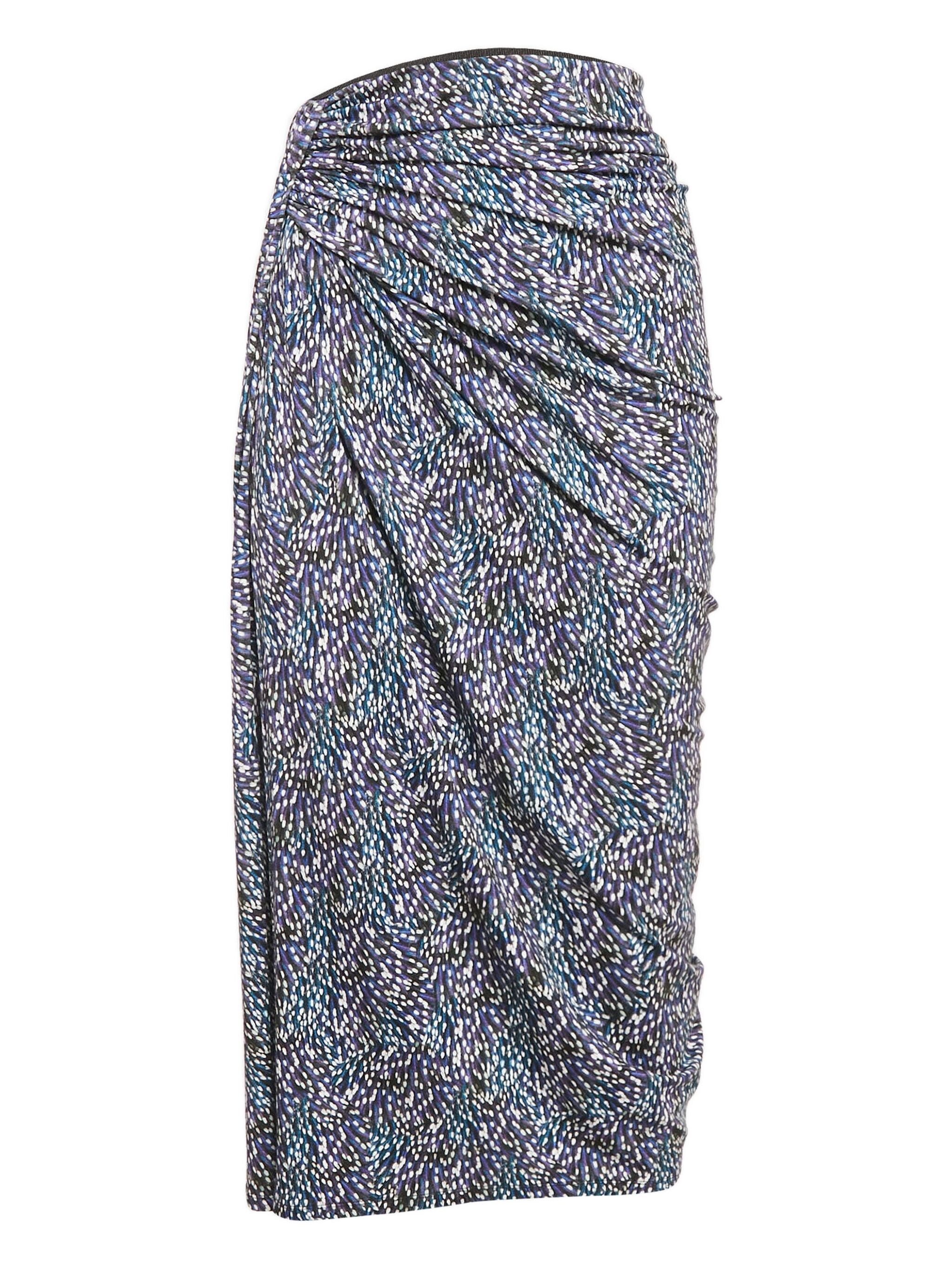 draped asymmetrical midi skirt