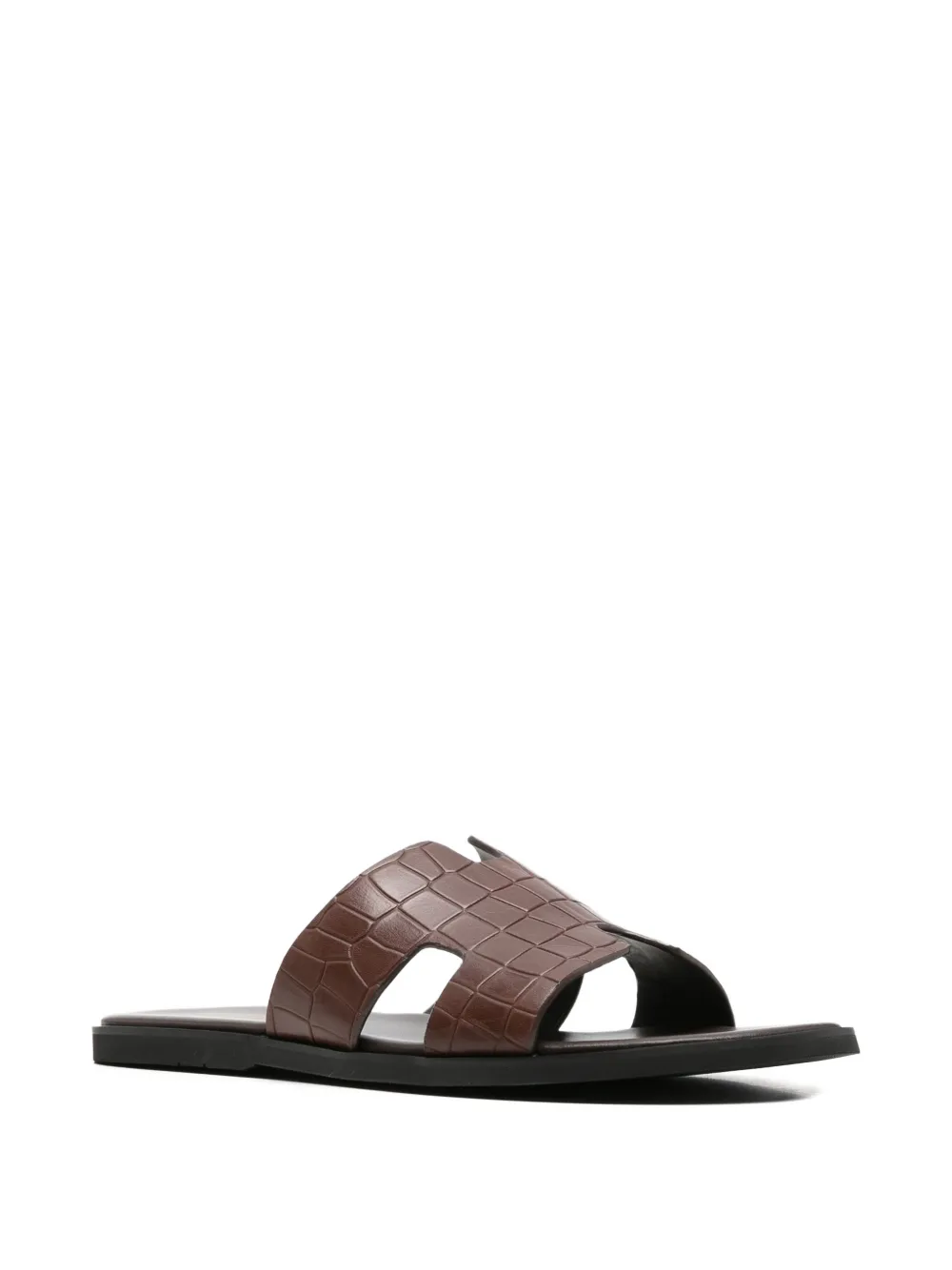 croc-effect cut-out sandals — Image 3