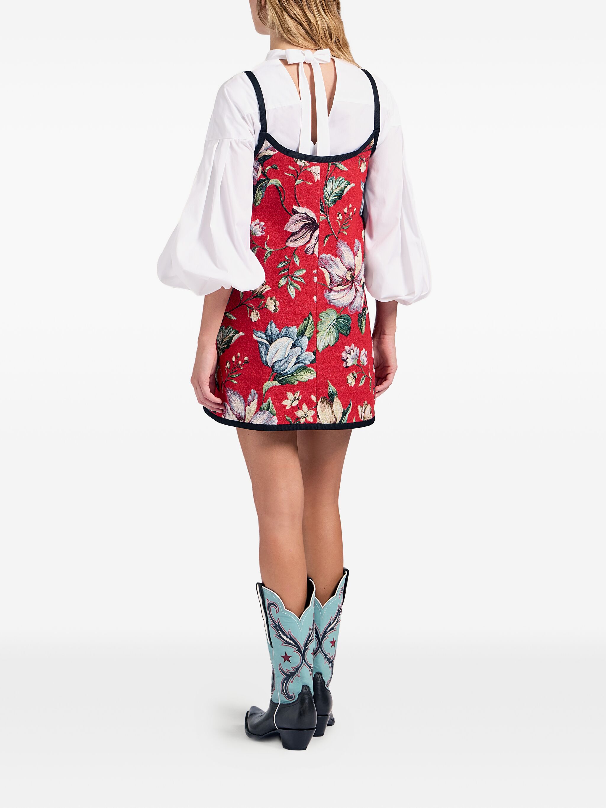 floral jacquard slip dress, image 5 of 5