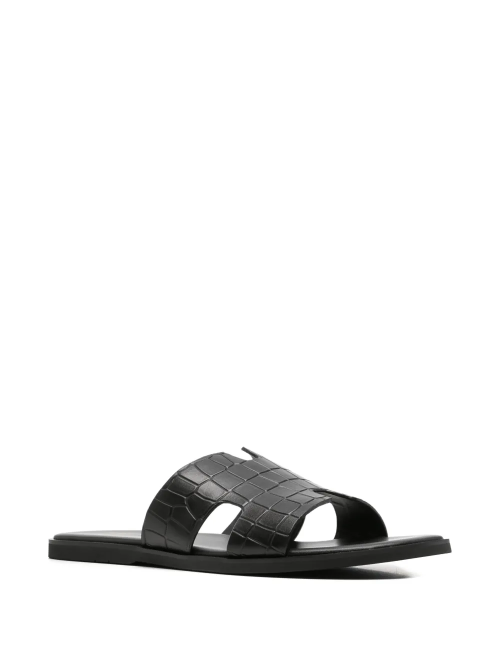 croc-effect cut-out sandals — Image 3