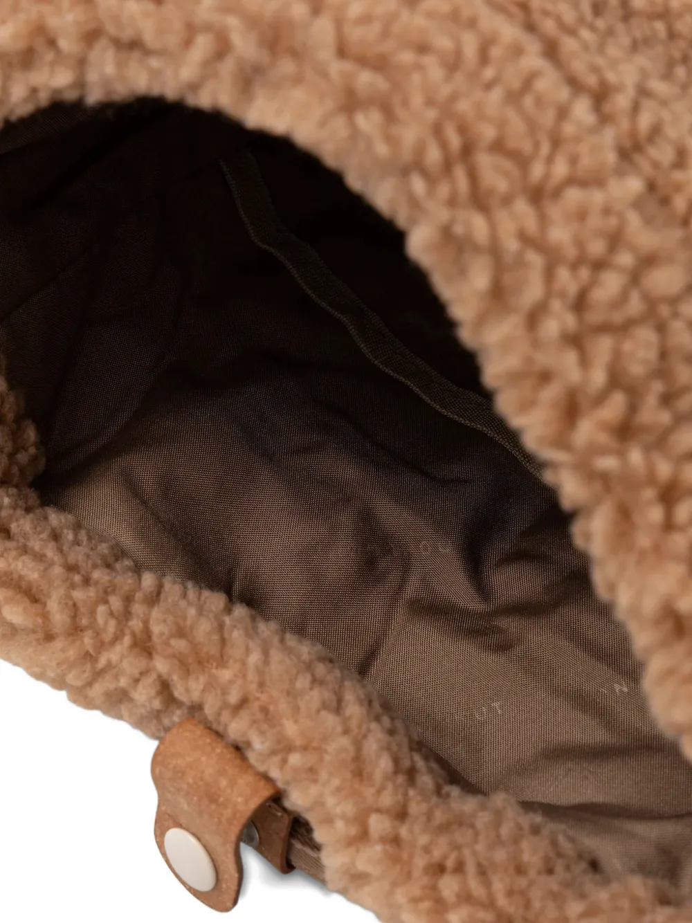 fleece-texture bear-embroidered backpack — Image 3