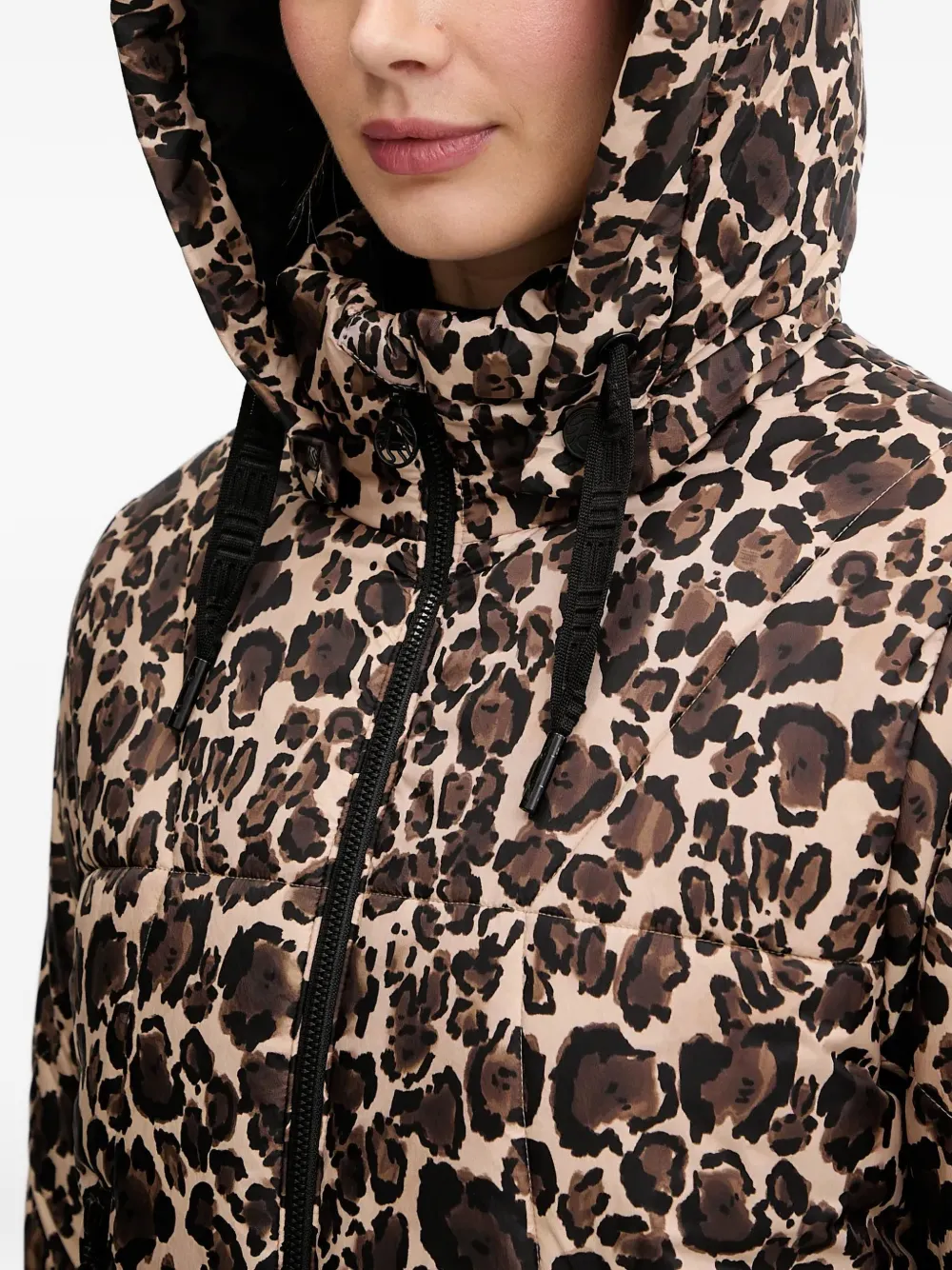 leopard-print hooded jacket — Image 3
