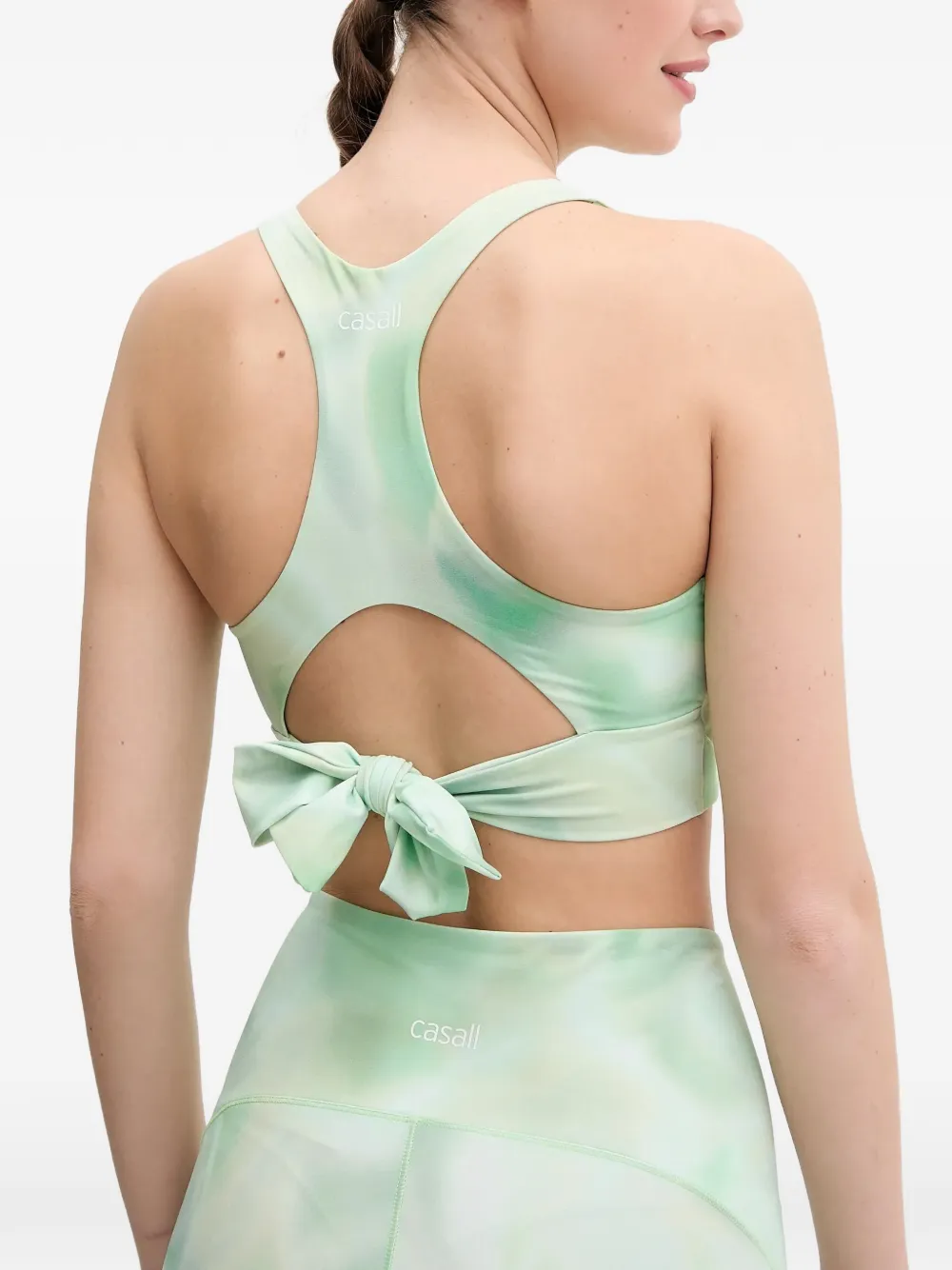 tie-dye bow-detail sports top — Image 3