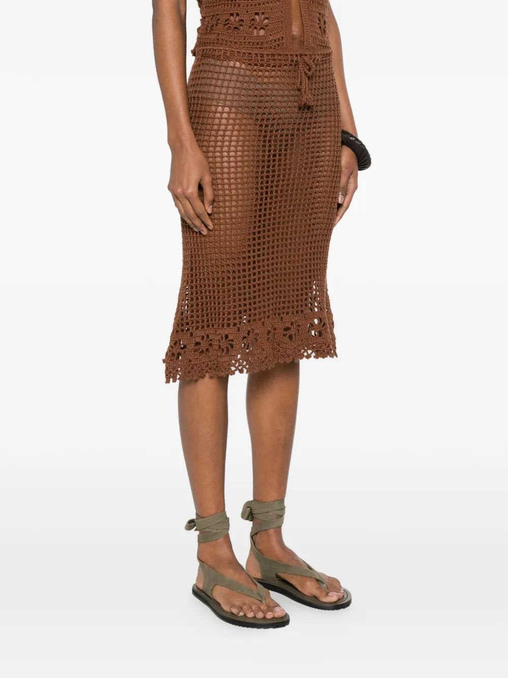 Sara crochet-knit skirt — Image 4