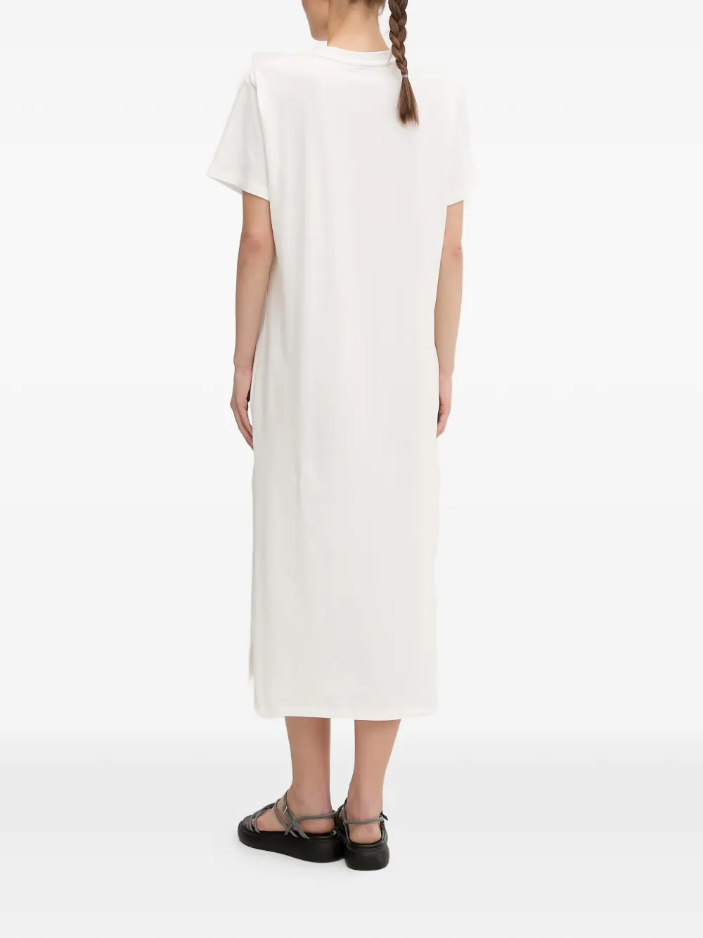 graphic-print side-slit midi dress — Image 5