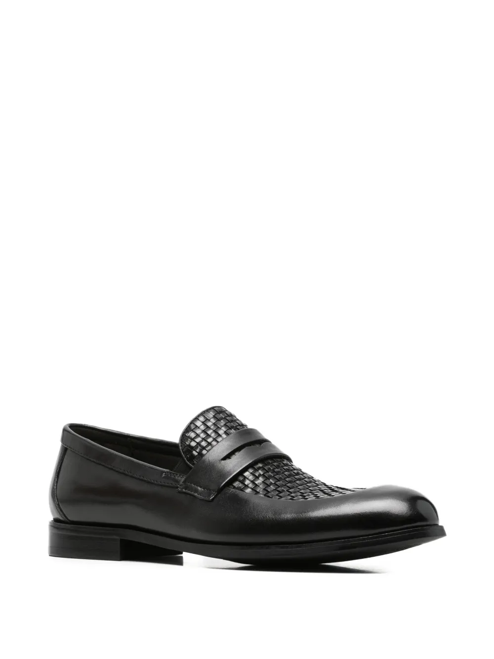 woven-panel penny loafers — Image 3