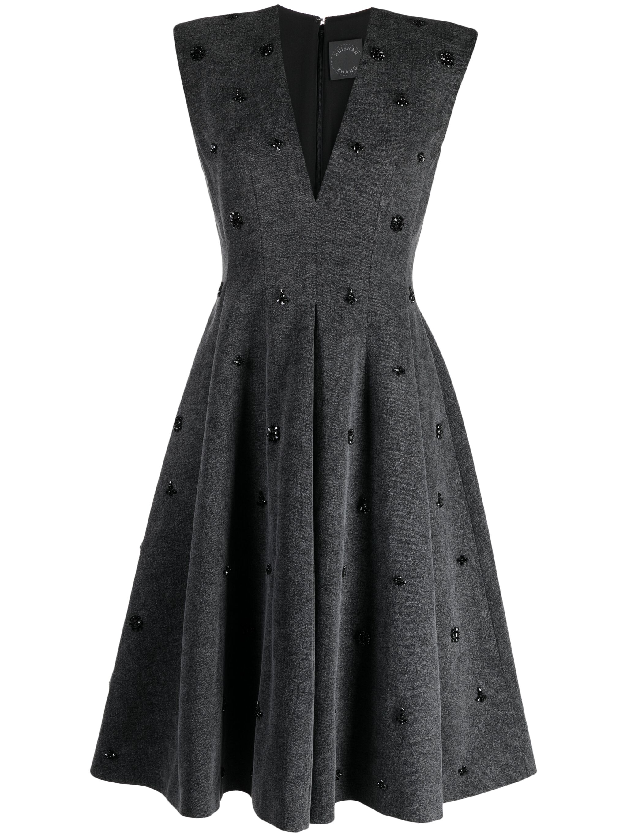 Zooey crystal-embellished denim dress