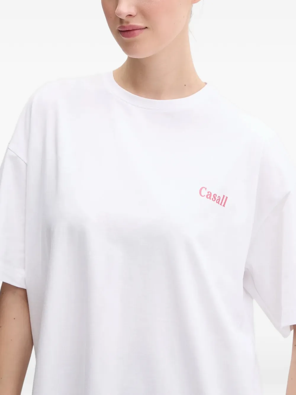 logo-print drop-shoulder T-shirt — Image 4