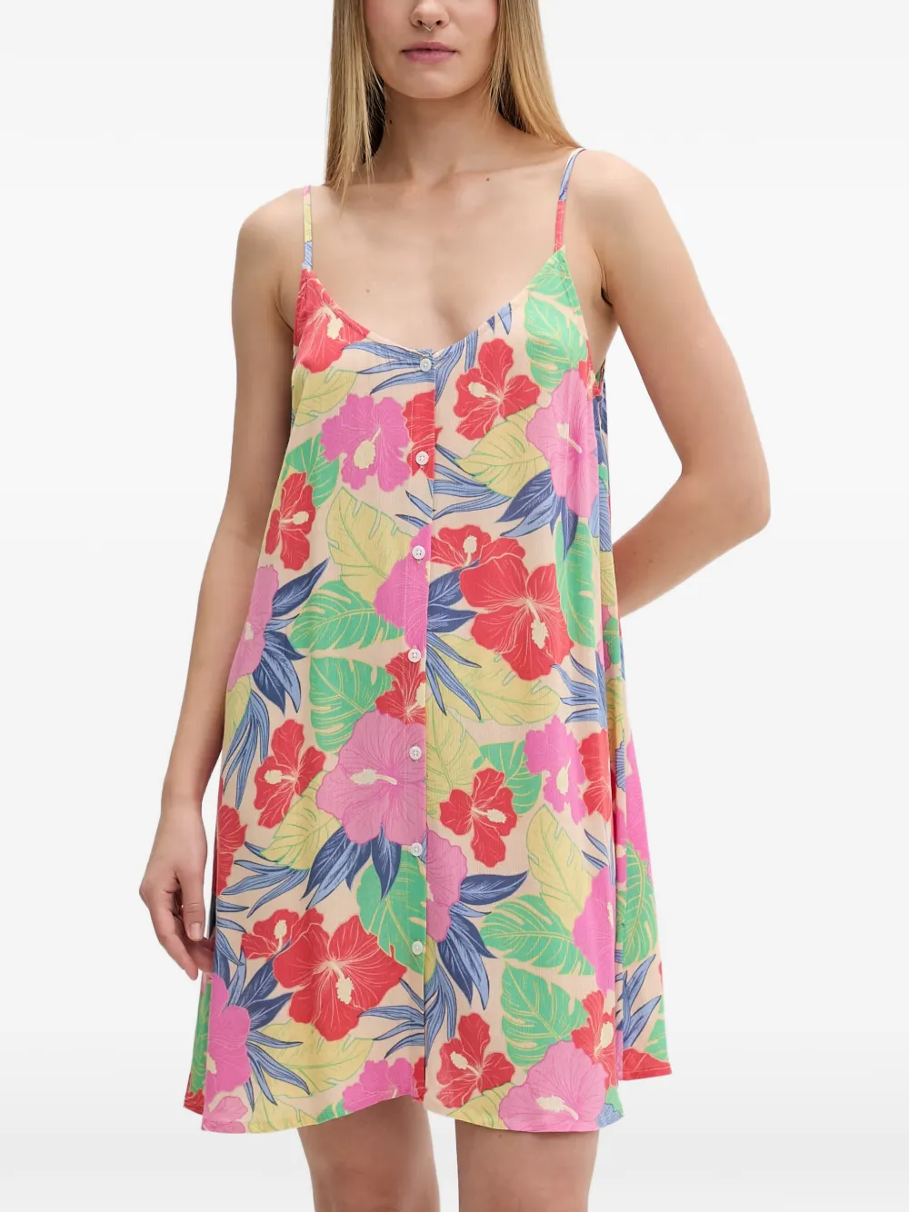 Party Pack floral-print button-front mini dress — Image 4