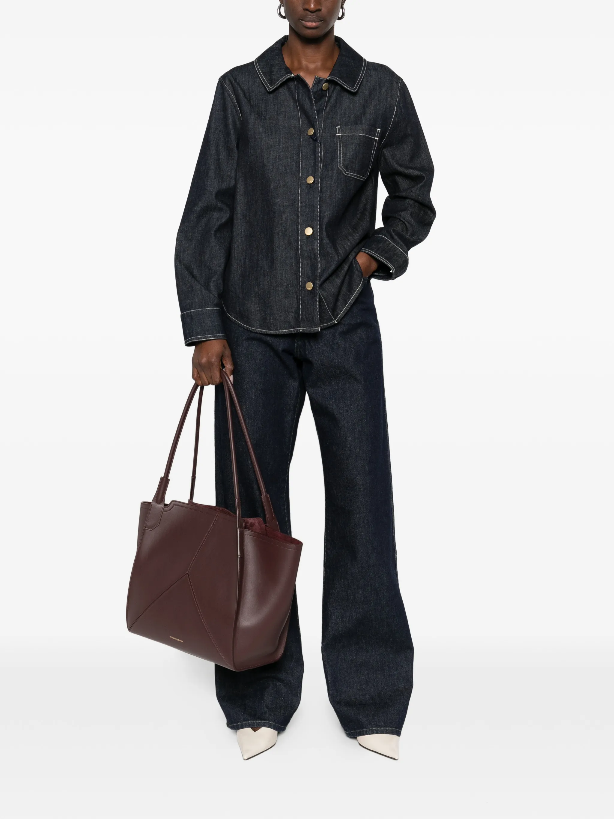 contrast-stitching shirt — Image 3