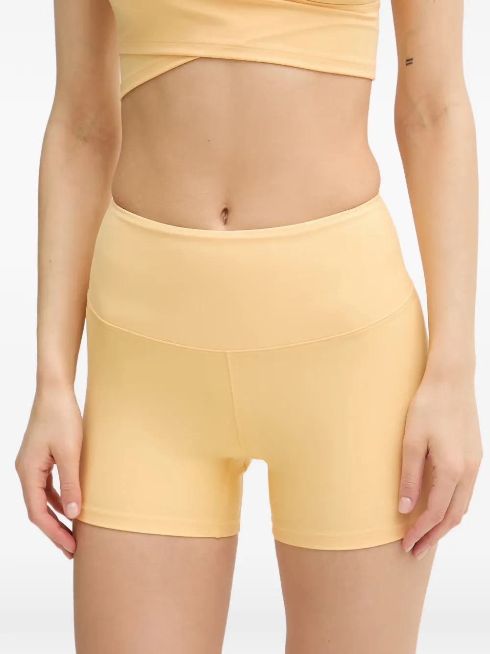 logo-print high-waisted shorts — Image 3