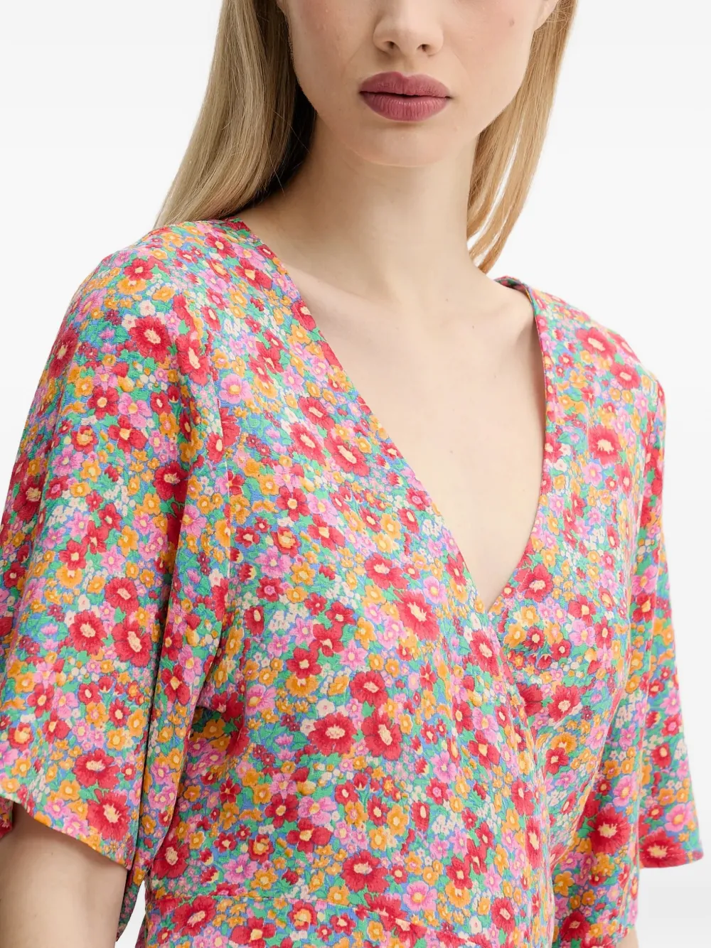 floral-print wrap dress — Image 3