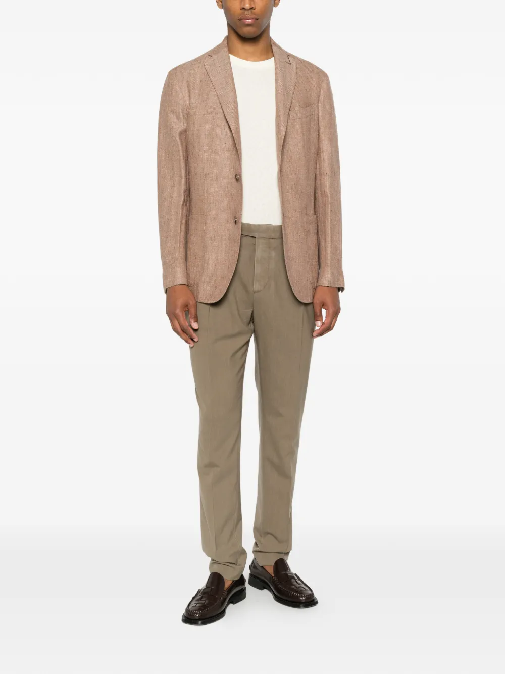 pleated-waistband trousers — Image 3