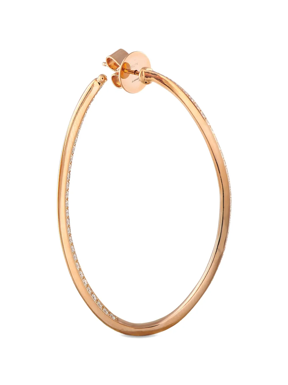diamond twisted-hoop earrings — Image 4