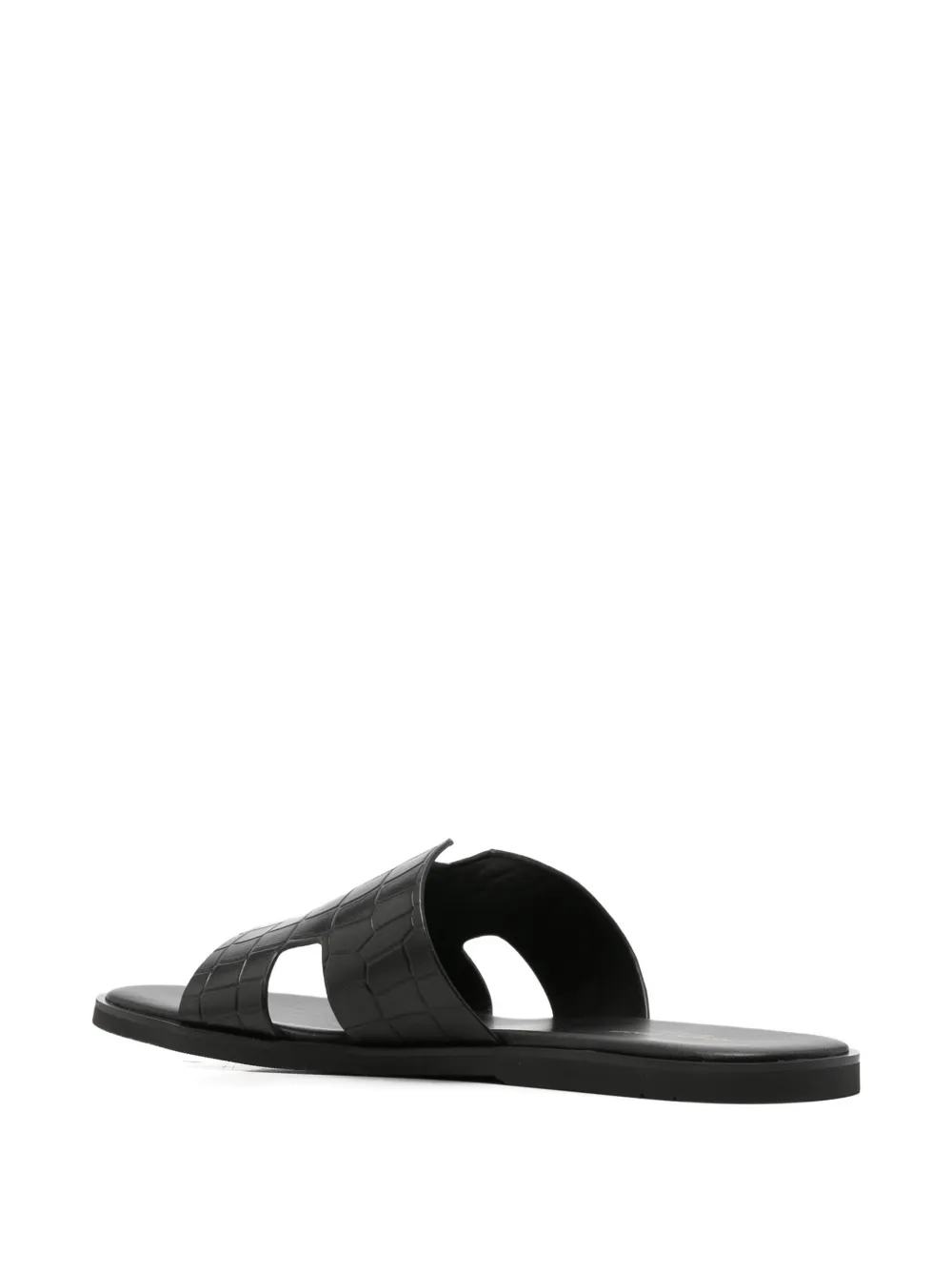 croc-effect cut-out sandals — Image 4