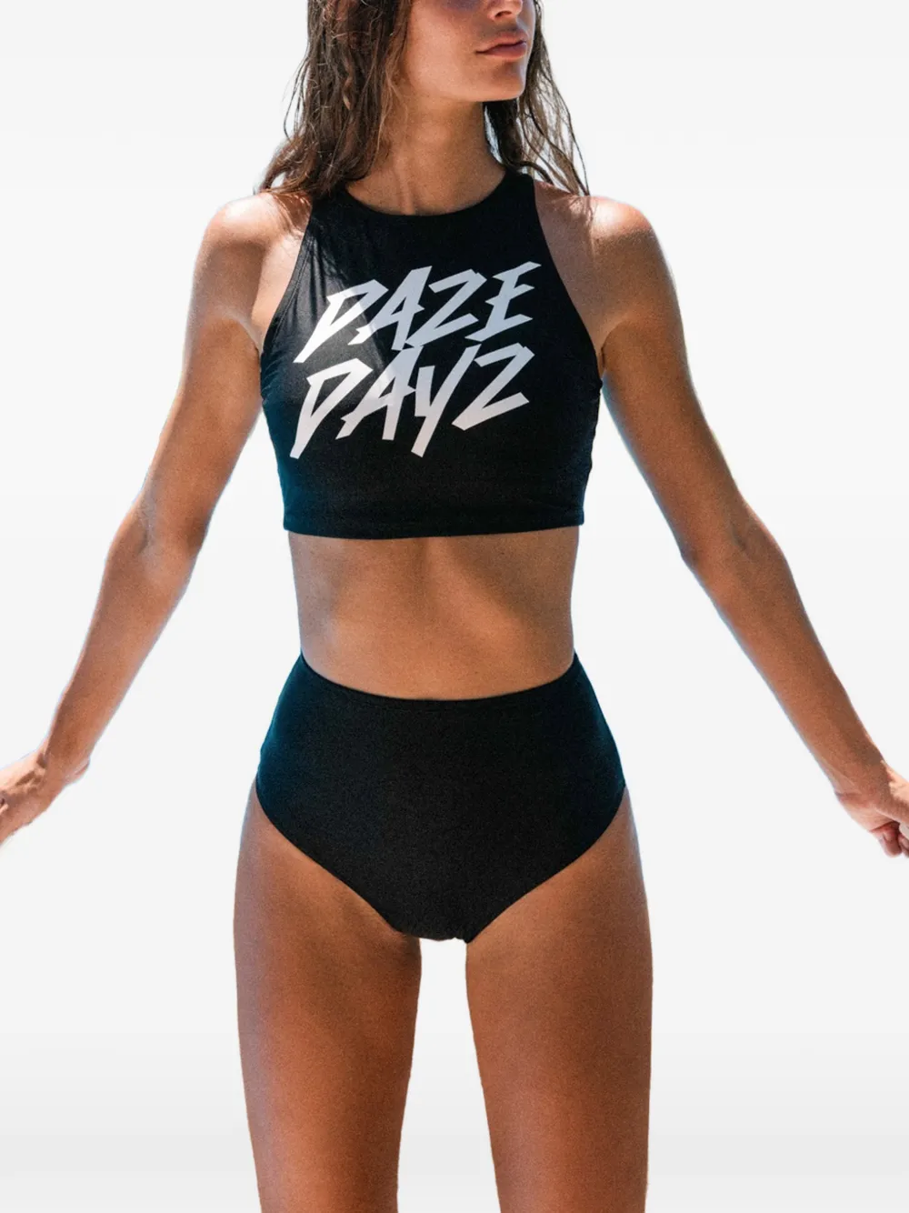 logo-print high-waisted swimwear — Image 3