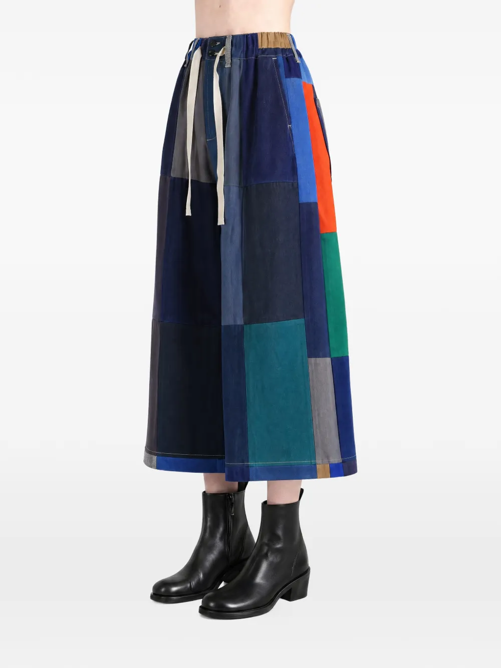 patchwork-design palazzo pants — Image 4