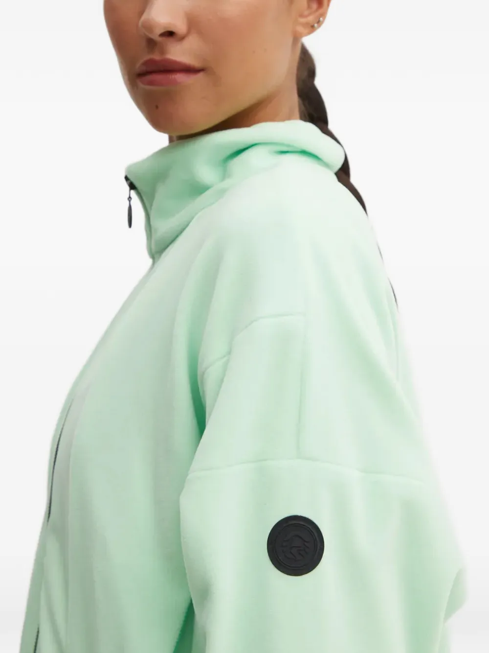 logo-patch metallic-trim jacket — Image 3