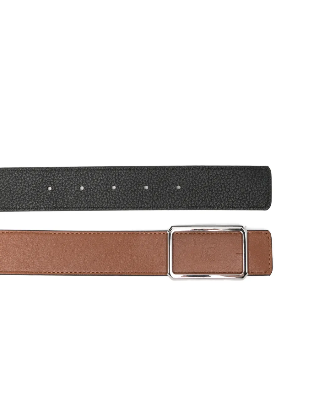 logo-debossed rectangular-buckle belt — Image 3
