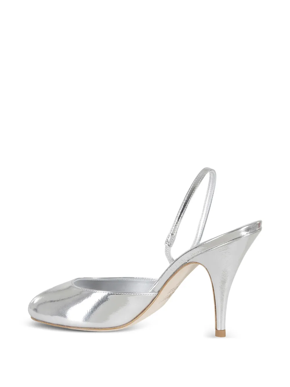 metallic slingback pumps — Image 3