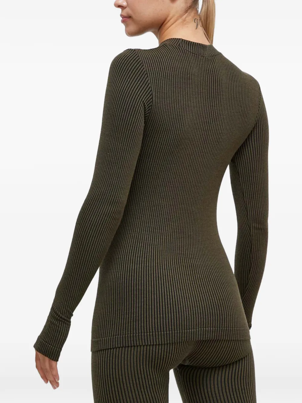 ribbed-knit thumb-slot top — Image 4