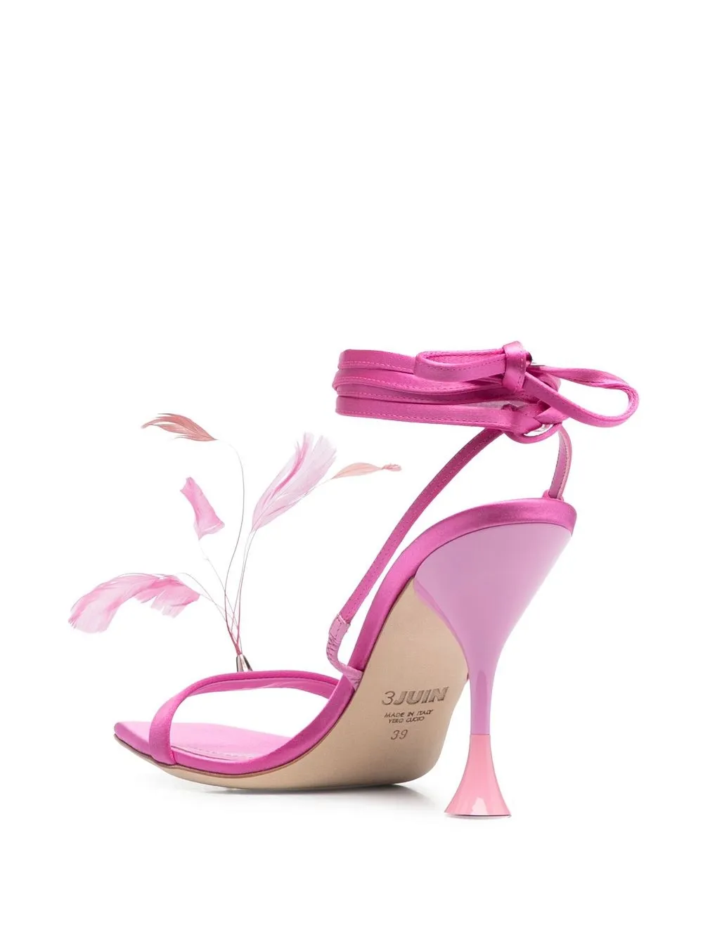 Kimi 105mm feather-detail sandals — Image 4