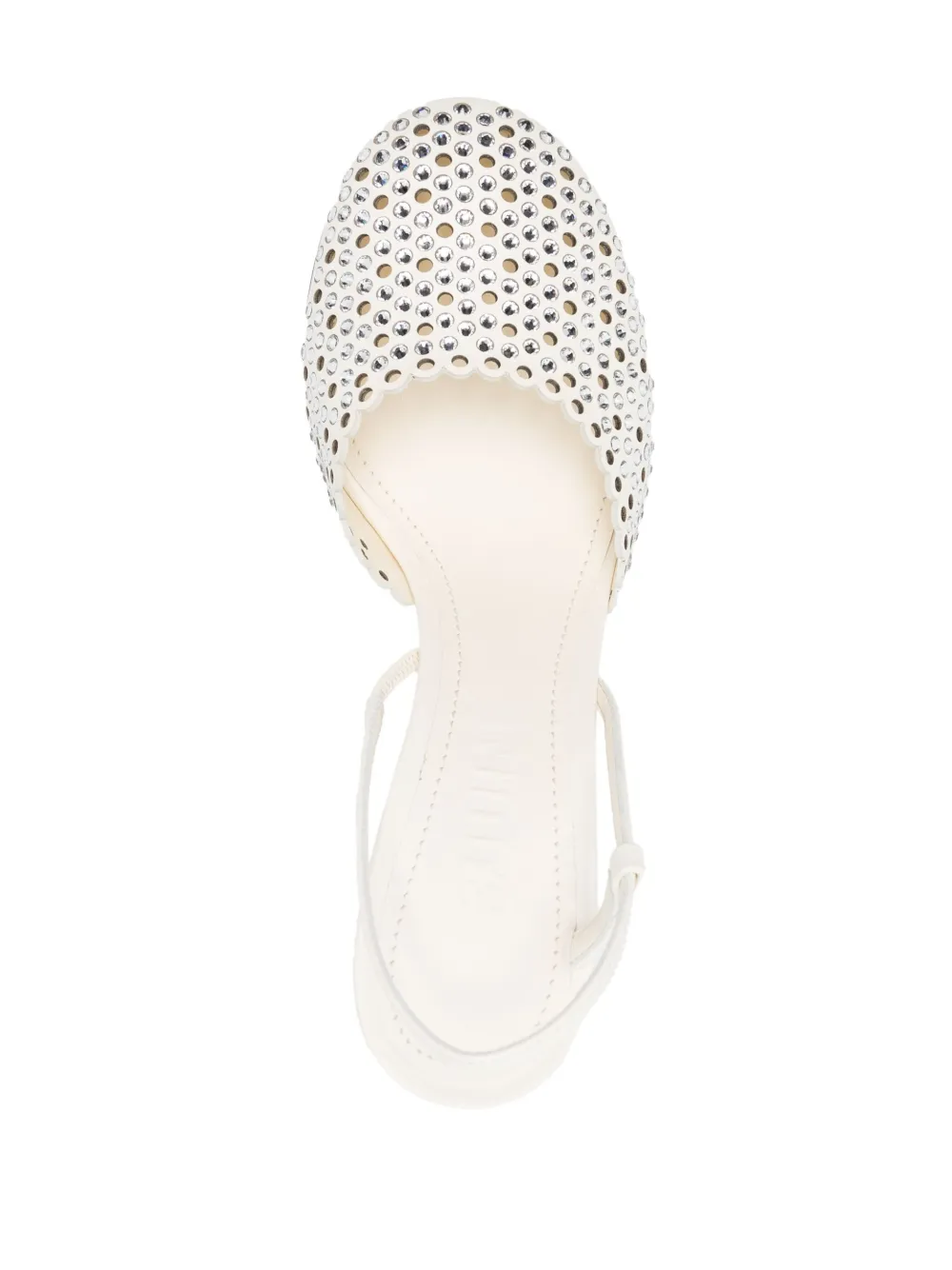 110mm rhinestone leather pumps — Image 3