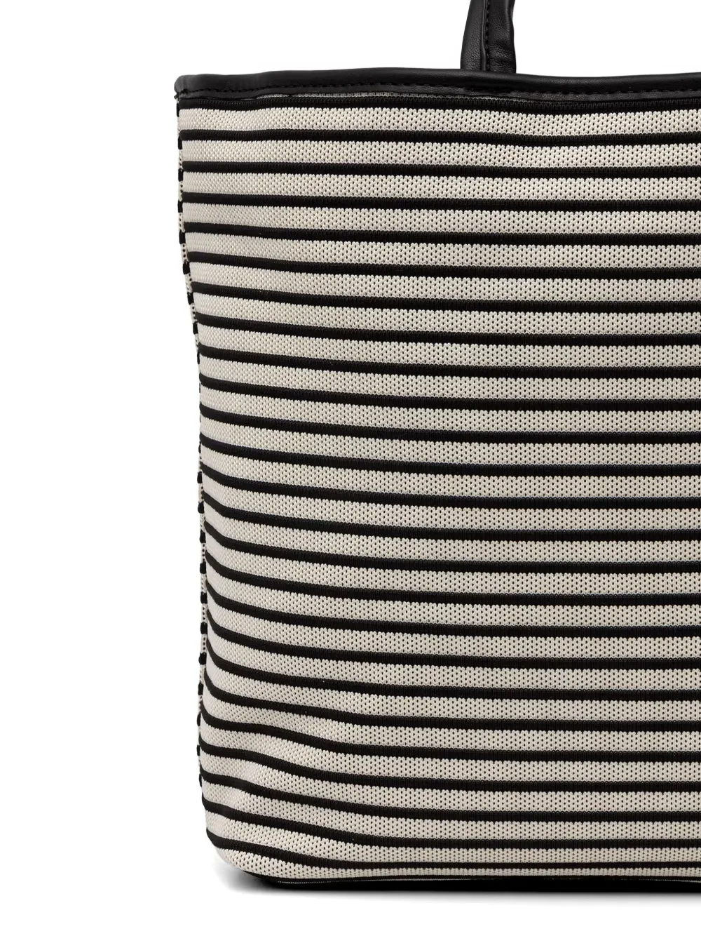 striped logo-plaque tote bag — Image 3