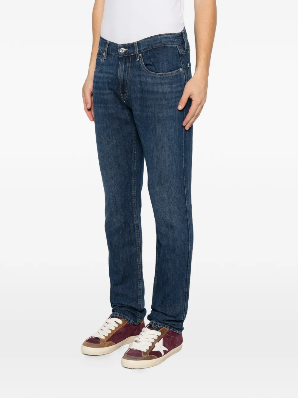 button-fastening straight-leg jeans — Image 4