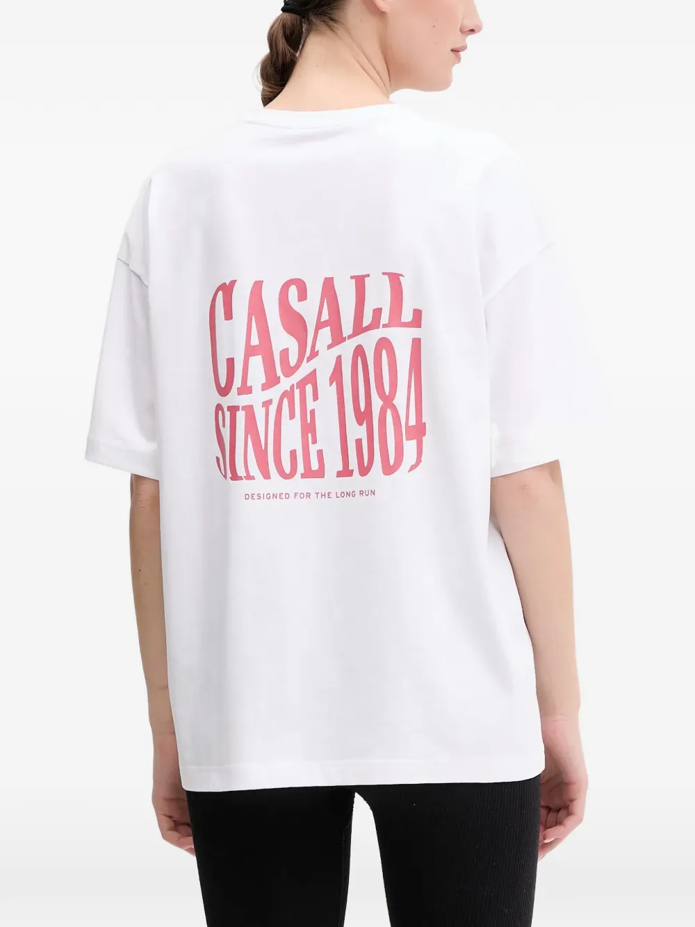 logo-print drop-shoulder T-shirt — Image 3