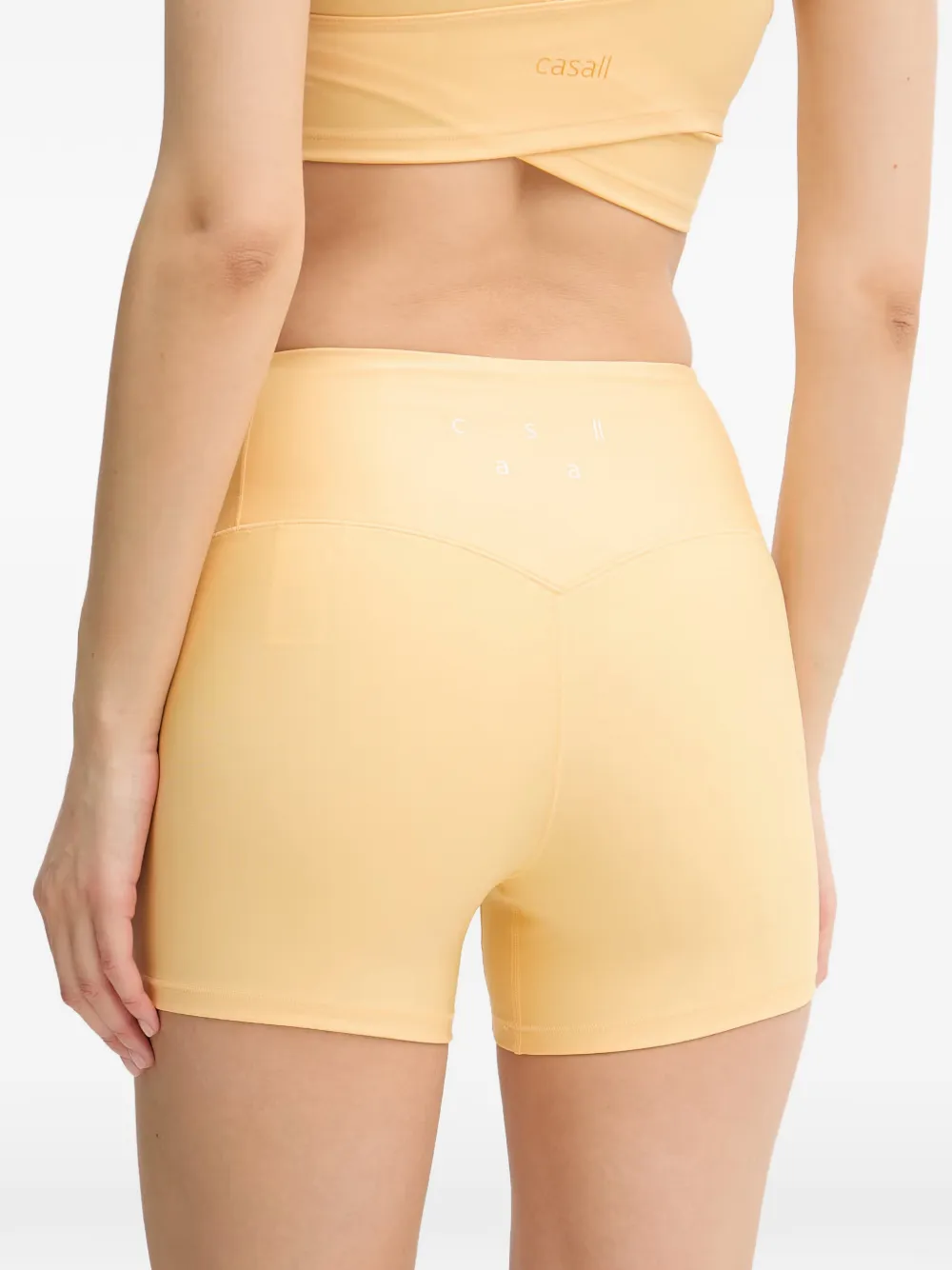 logo-print high-waisted shorts — Image 4