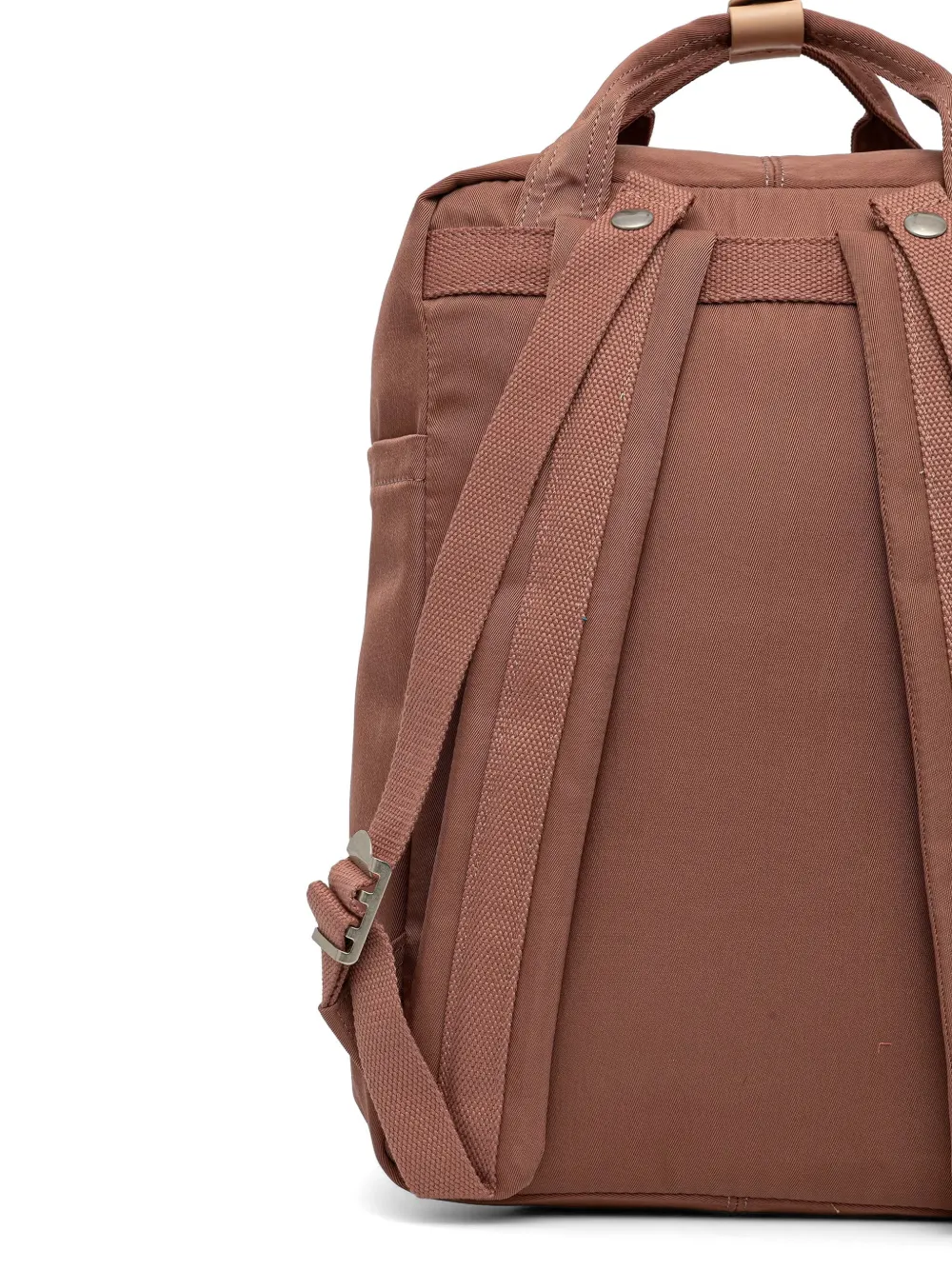 Macaroon leather-trim buckle-fastening backpack — Image 3