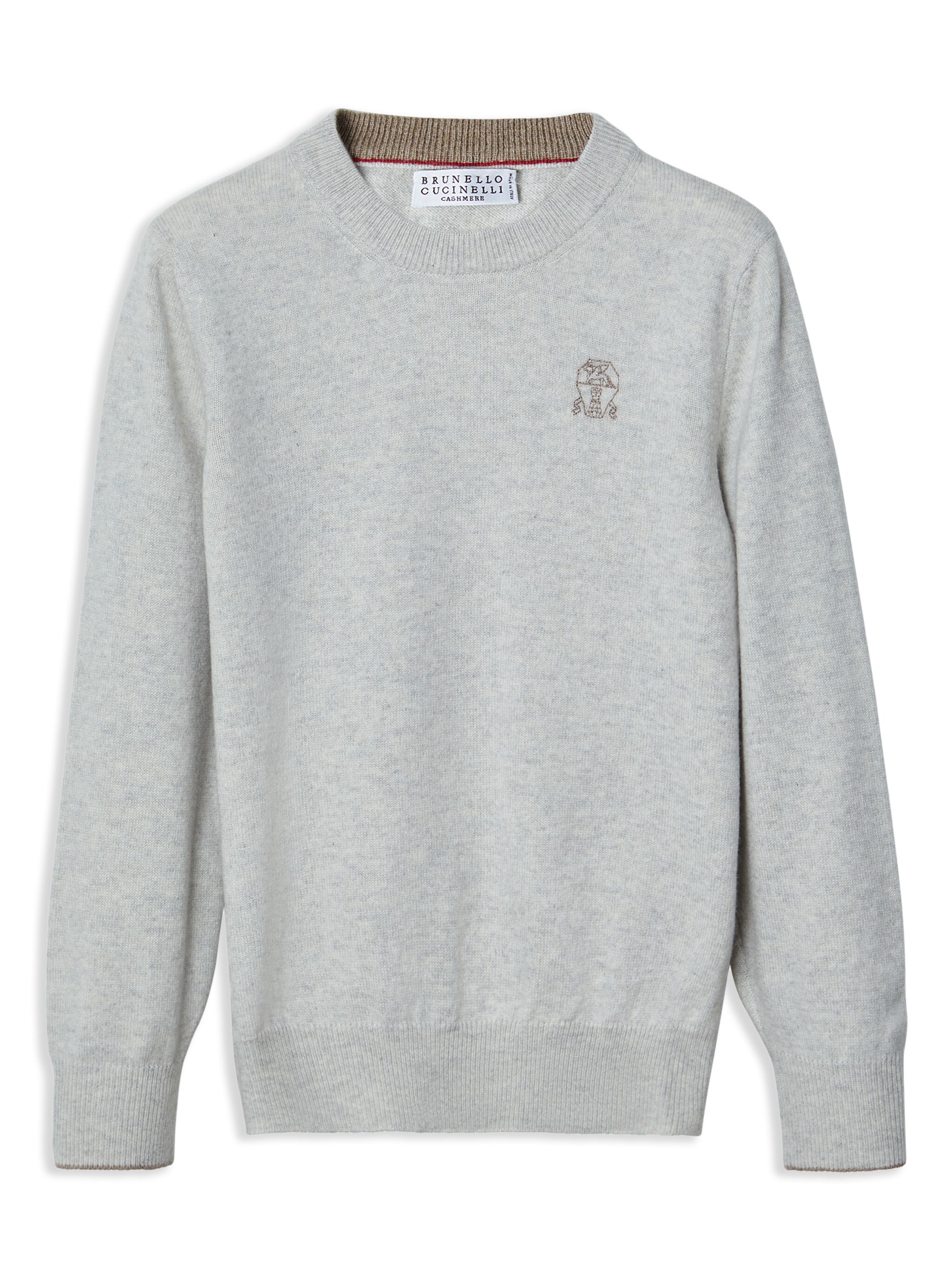 logo-embroidered cashmere jumper