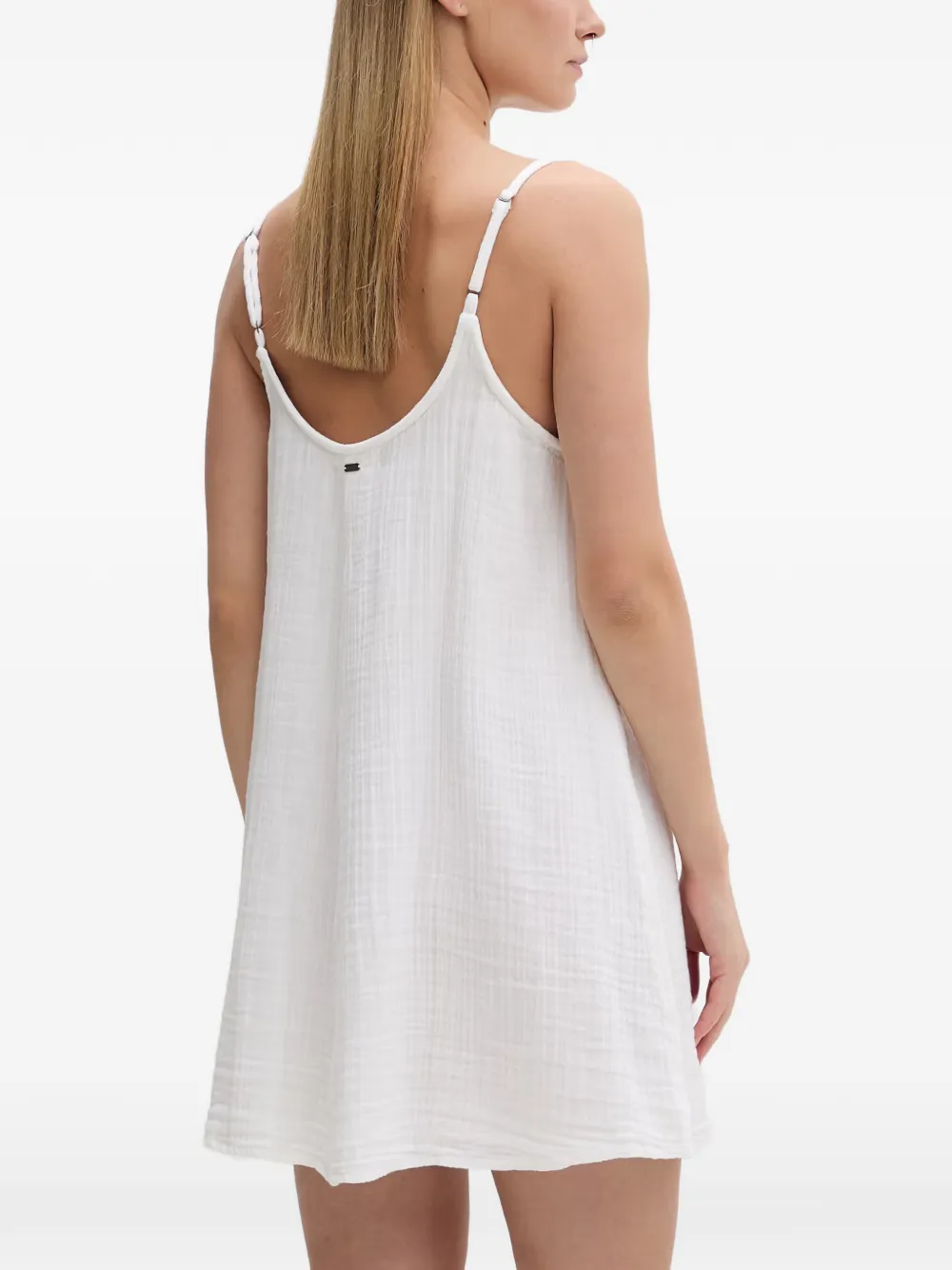 button-up gauze mini dress — Image 5