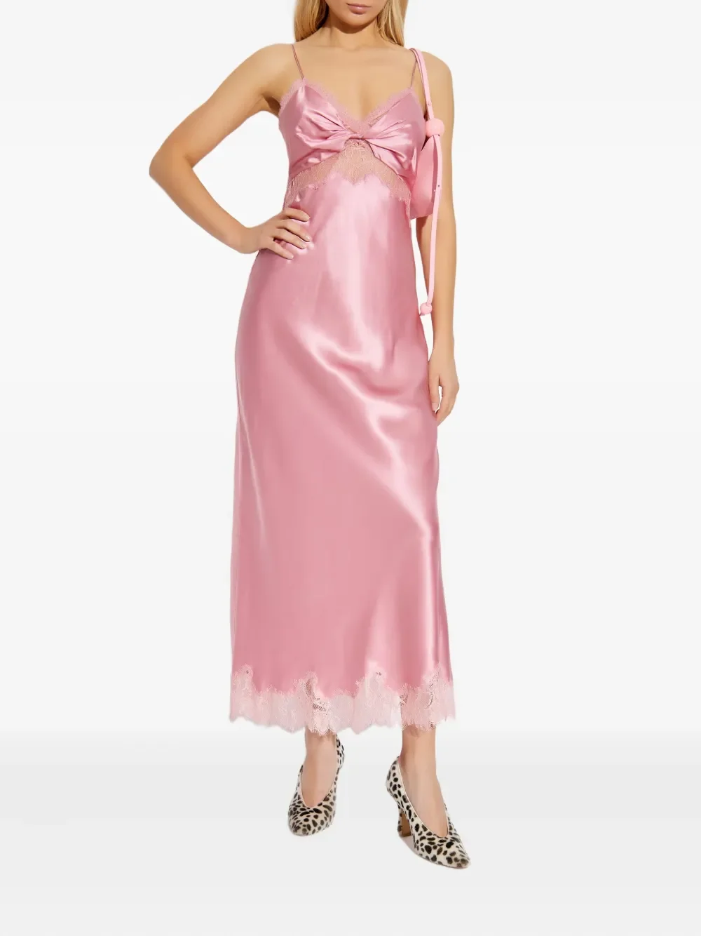 Orianna lace-trimmed slip maxi dress, image 4 of 5