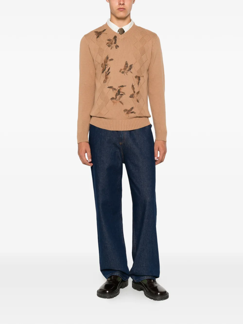 V-neck diamond sweater — Image 5