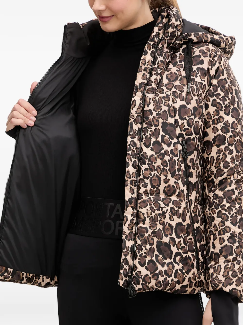leopard-print hooded jacket — Image 6