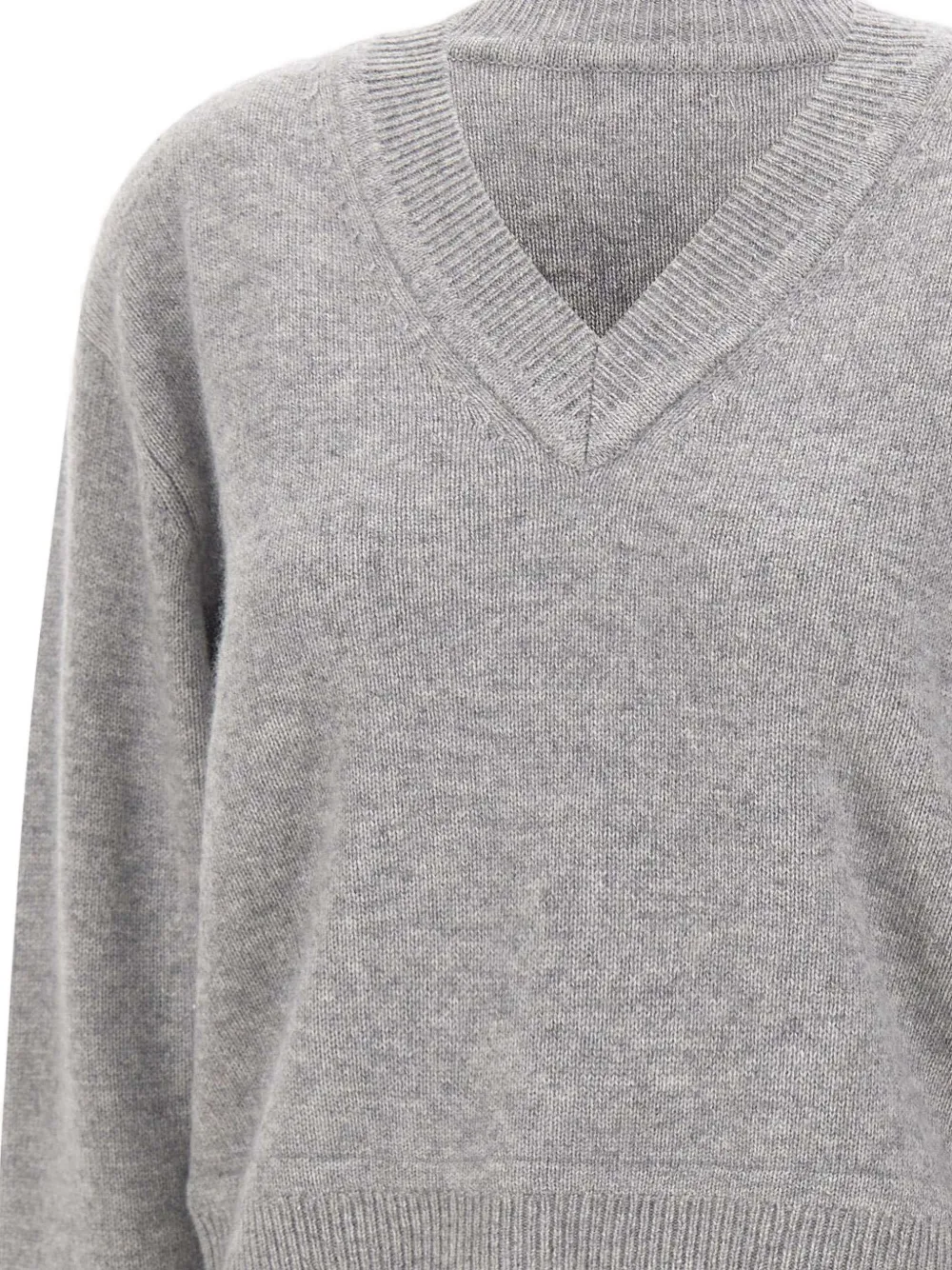 ribbed-trim V-neck cashmere sweater — Image 3