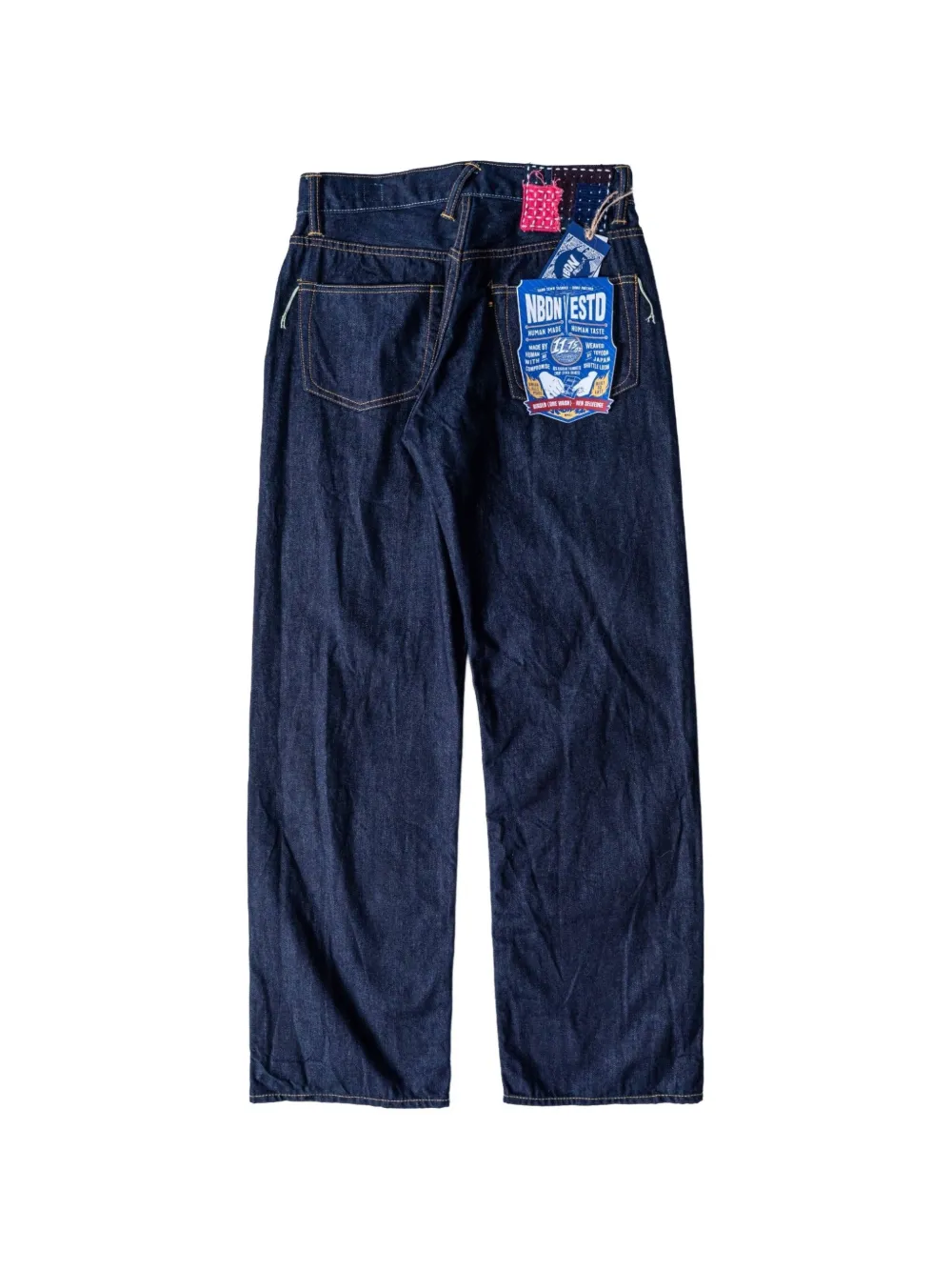 ESTD 012 sashiko-patch straight-leg jeans — Image 4