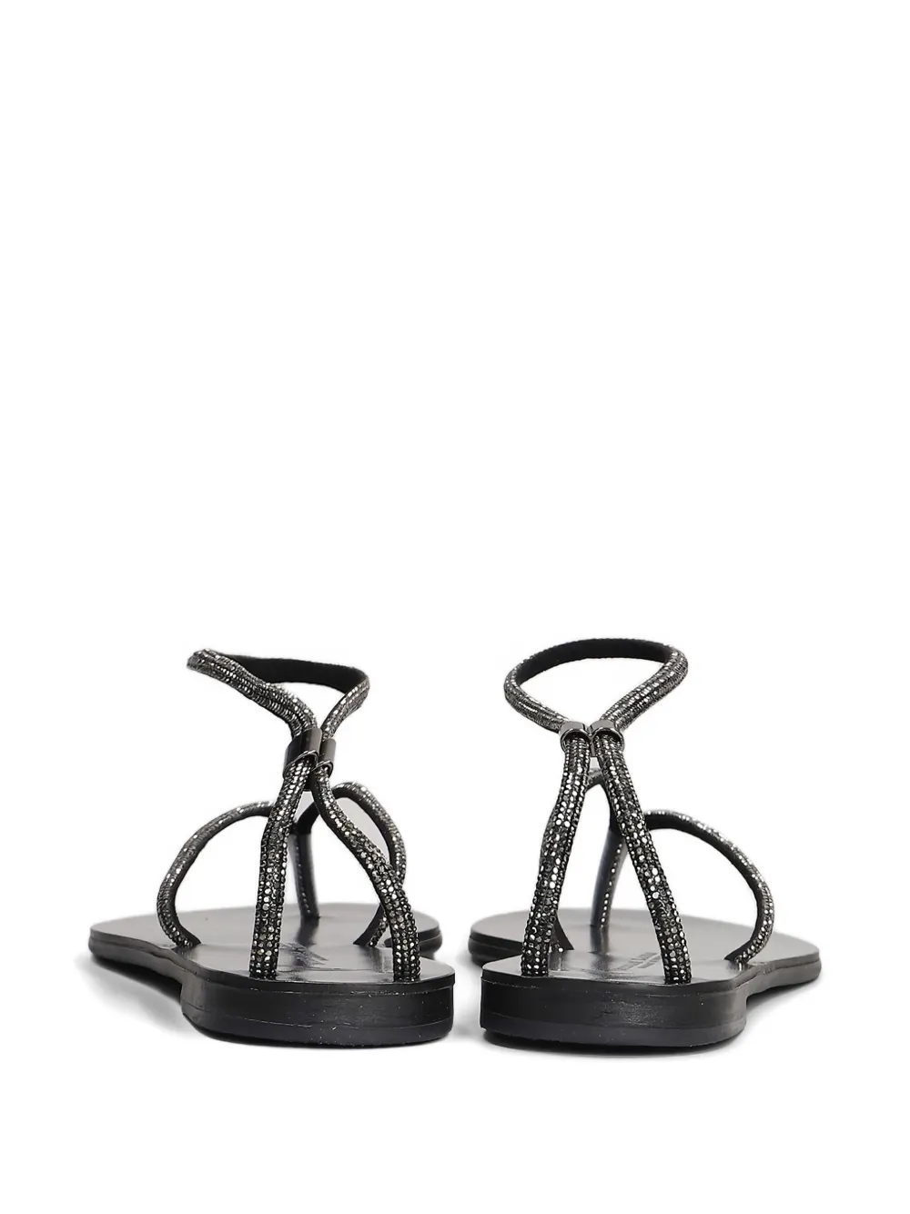 crystal-embellished flat sandals — Image 3