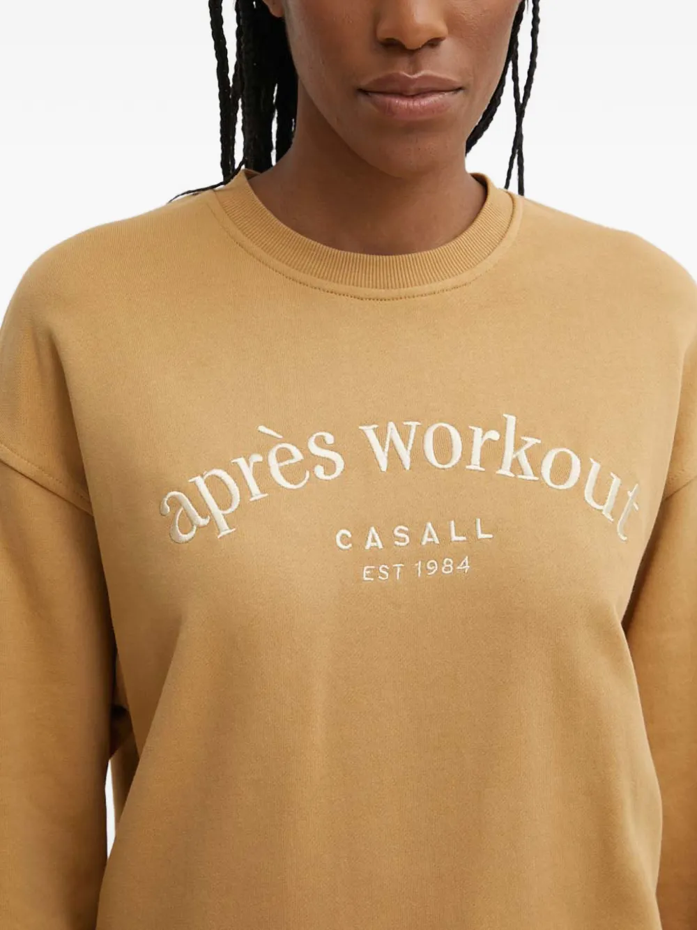 logo-embroidered dropped-shoulder sweater — Image 3