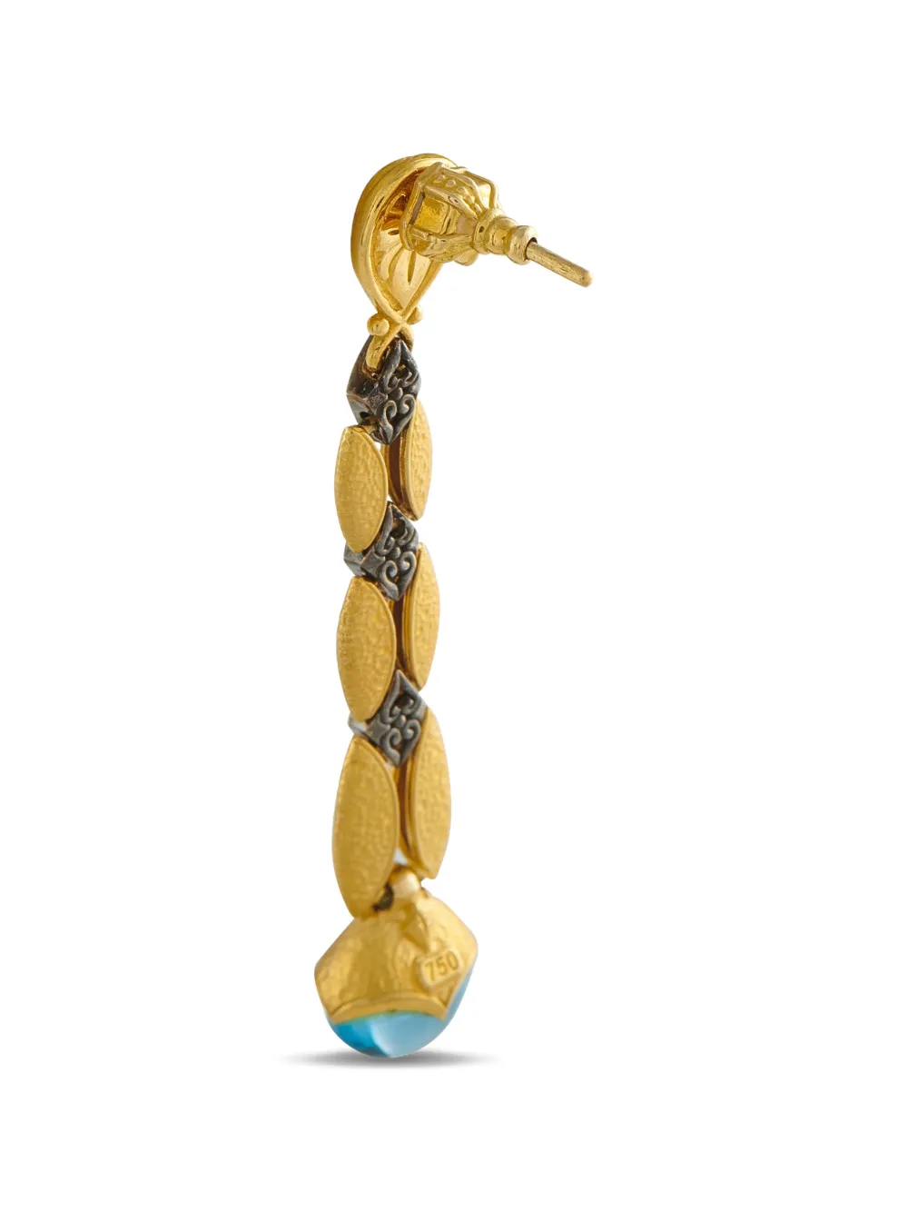 Callas topaz and diamond drop earrings — Image 4