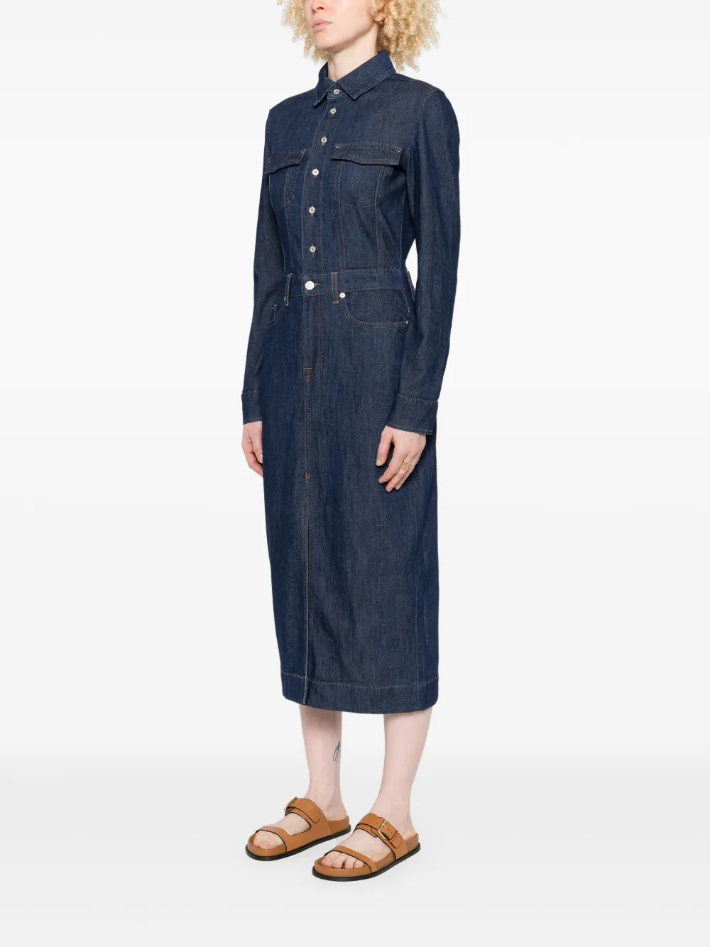 denim midi dress — Image 5