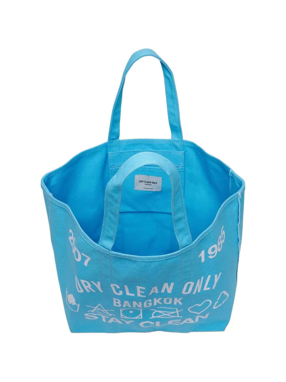 medium slogan-print tote bag — Image 3