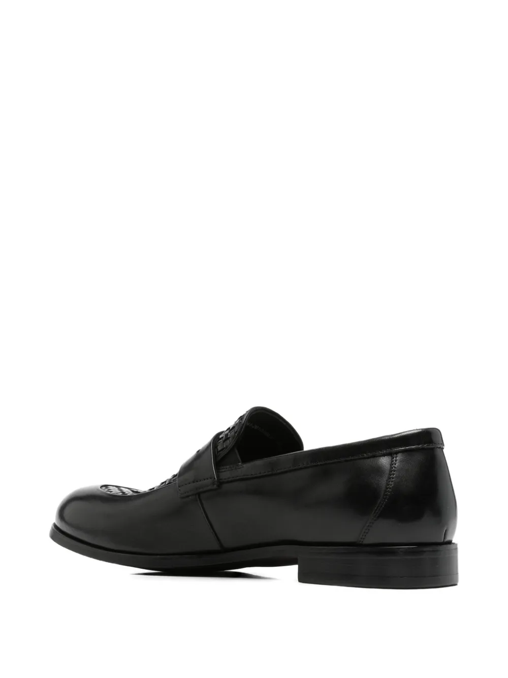 woven-panel penny loafers — Image 4