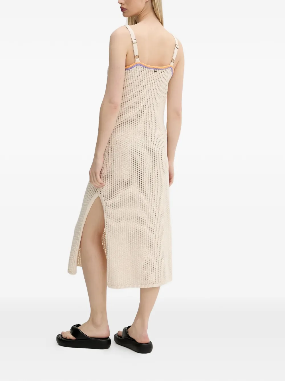 Cala Vadella open-knit side-slit midi dress — Image 5