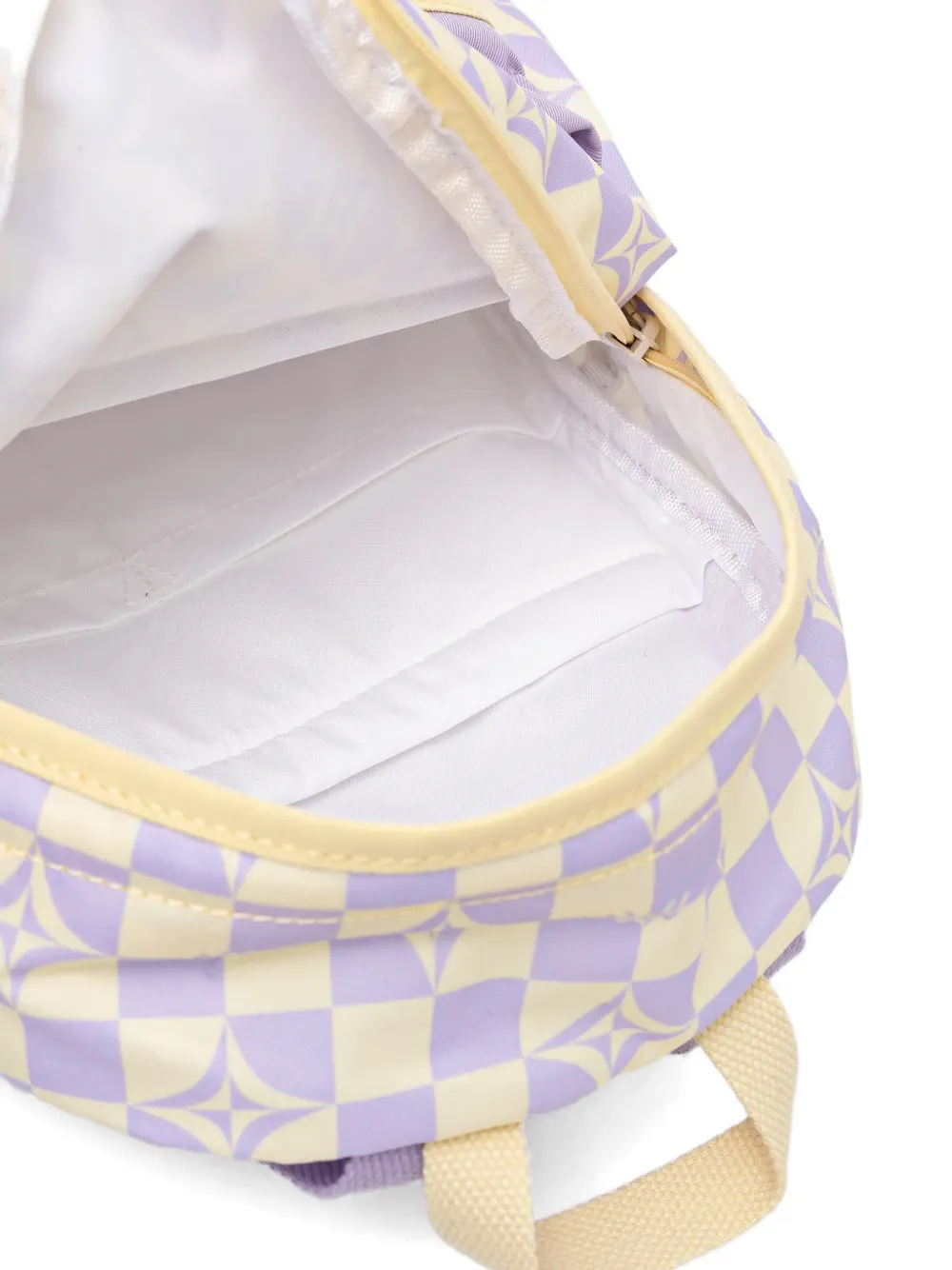 mini Plus One Kaleido checkerboard-print logo-patch backpack — Image 5