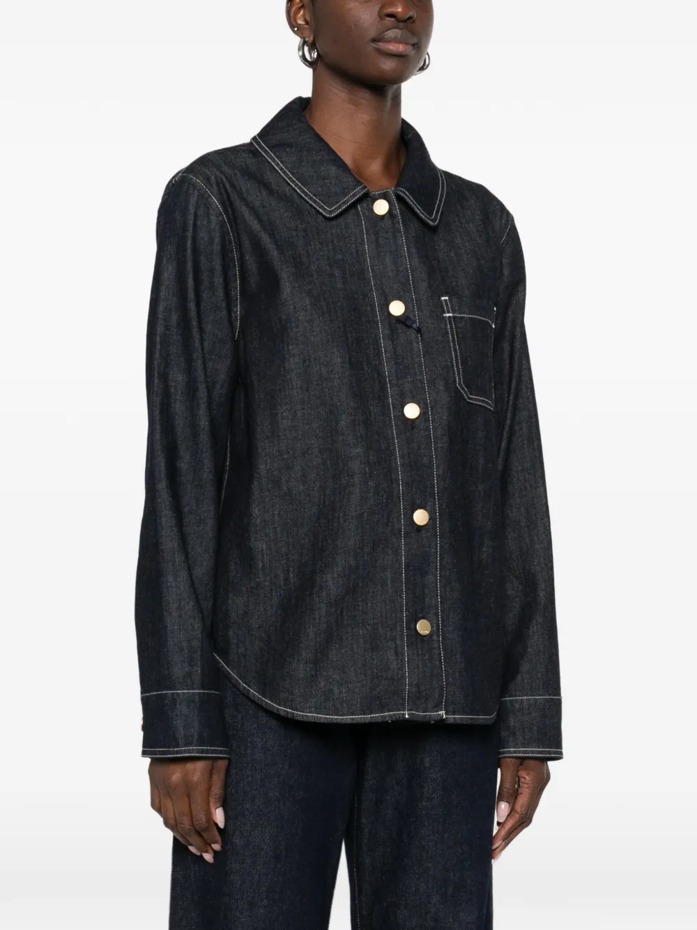 contrast-stitching shirt — Image 5