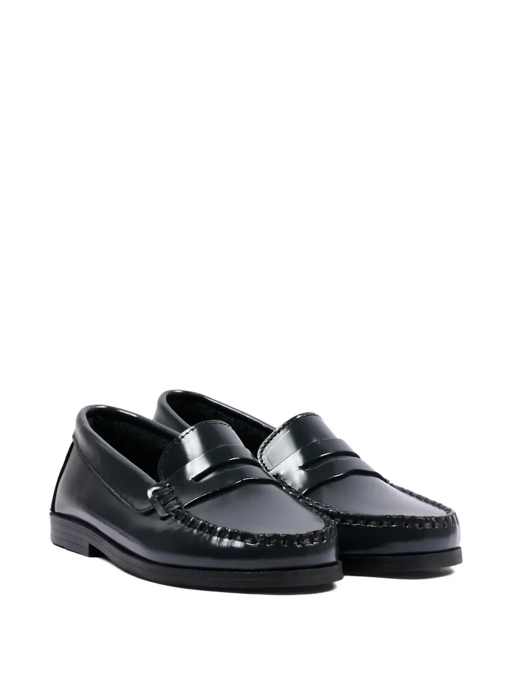 penny leather loafers