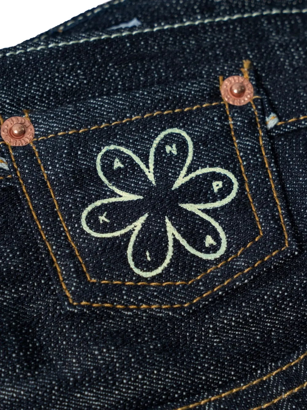 Kanpai! embroidered wide-leg jeans — Image 3
